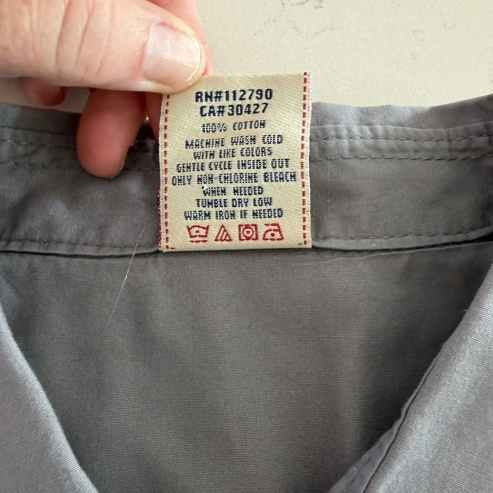 True Religion Western Men's Shirt XXXL Gray‎ Pearl Snap Cowboy Rodeo Cotton